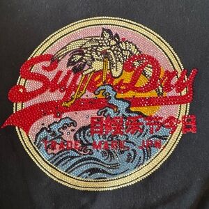 Superdry Black Graphic Womens Sweatshirt